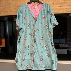 Fashion Bug ladies light blue nightshirt with dreaming cats & dogs